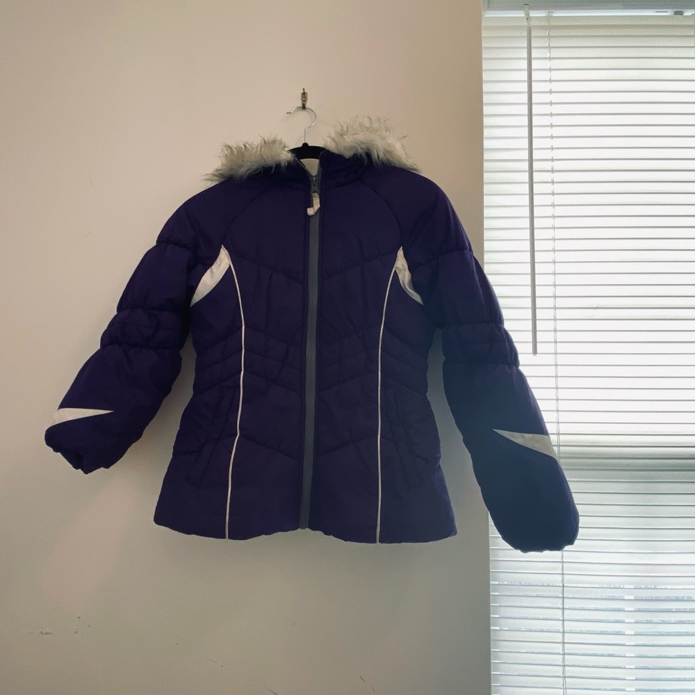 London Fog coat girls size Large 14/16 tricky zipper